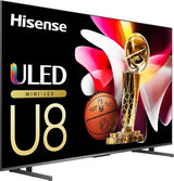 Hisense Class U8 Televisor 165,1 cm (65") 3840 x 2160 Pixeles 4K Ultra HD Mini LED ULED Smart TV Wifi Negro