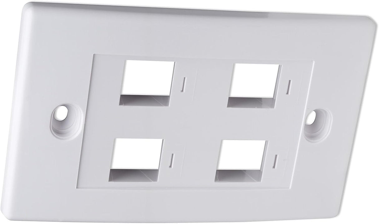 Tapa Int (Faceplate) 4 Perforaciones Blanco