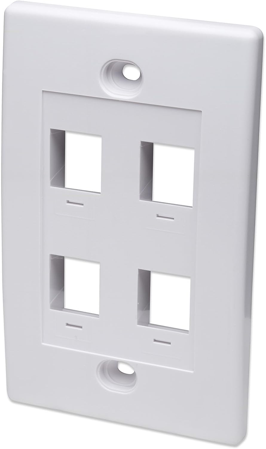 Tapa Int (Faceplate) 4 Perforaciones Blanco