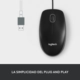 Mouse Óptico Logitech M100 1000 DPI's USB - 910-001601 FullOffice.com