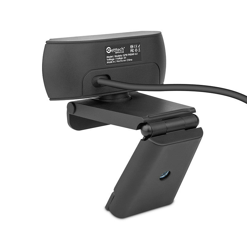 Getttech GPW-FHDMF-G1 cámara web 1920 x 1080 Pixeles USB Negro, Full HD, 30 fps, 720p