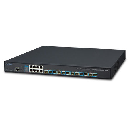 PLANET XGS-6350-12X8TR dispositivo de redes Gestionado L3 Gigabit Ethernet (10/100/1000) 1U Negro, Bidireccional complet