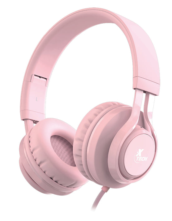 Xtech XTH-355 audífono y auriculare Auriculares Alámbrico Diadema Educación Rosa, 20 - 20000 Hz, 140 g