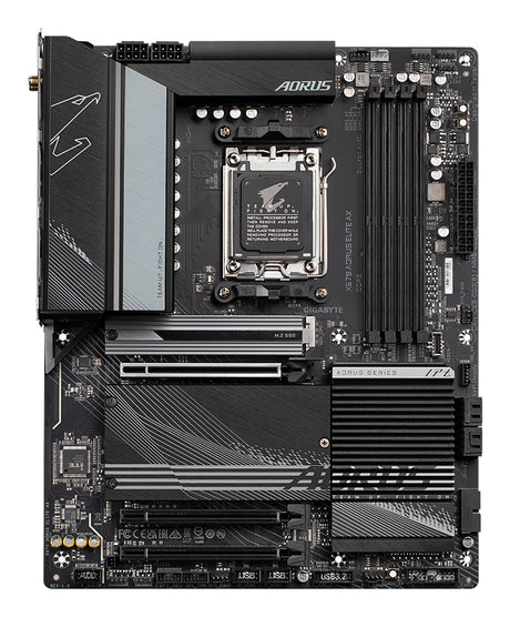 GIGABYTE X670 AORUS ELITE AX Placa base - Compatible con AMD Ryzen 9000 Series CPUs, 16+2+2 Phases Digital VRM, up to 8000MHz DDR5 (OC), 1xPCIe 5.0 + 3xPCIe 4.0 M.2, Wi-Fi 6E, 2.5GbE LAN, USB 3.2 Gen 2x2 placas base AMD Zócalo AM5 AMD Ryzen™ 7 1