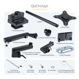 StarTech.com Brazo de Soporte para Dos Monitores - Base Soporte de Movimiento Articulado y Altura Ajustable para 2 Monit
