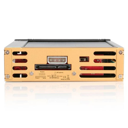 StarTech.com Rack Móvil Aluminio Reforzado Disco Duro HDD SATA 3,5" Pulgadas con Bandeja Bahía 5,25" Paneles a