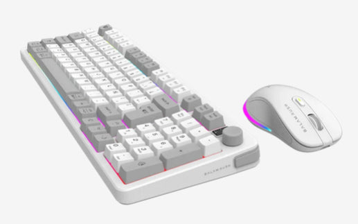 Combo BALAM RUSH Gamer 2 en 1 Inalámbrico Squad Conquest Pro KG525 / Teclado + Mouse / 2.4 MHz + 2 modos Bluetooth + USB