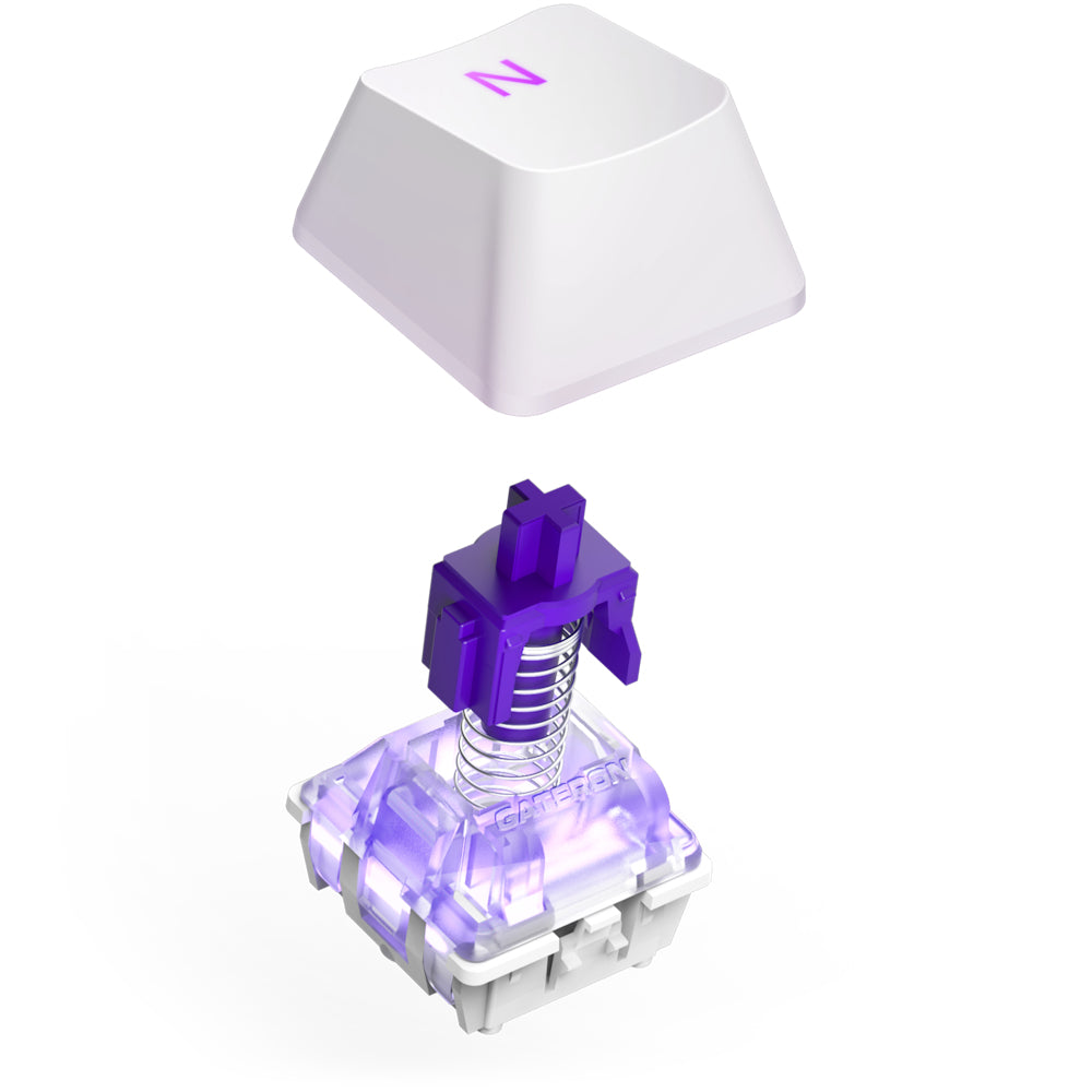 NZXT Function 2 teclado Juego USB Inglés de EE.UU. Blanco, Tamaño completo (100%), Alámbrico, Interruptor de llave óptic