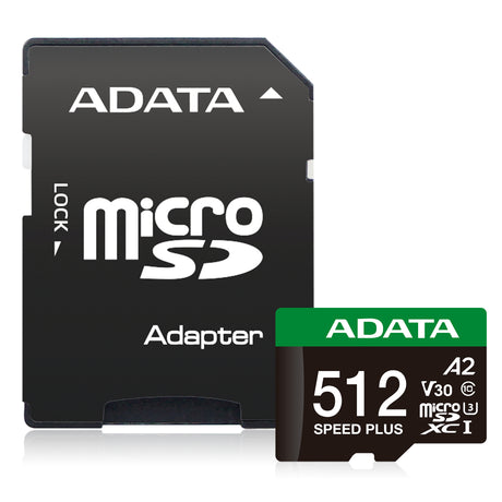 ADATA Speed Plus Memoria Flash 512 GB MicroSDXC 180 MB/s 160 MB/s