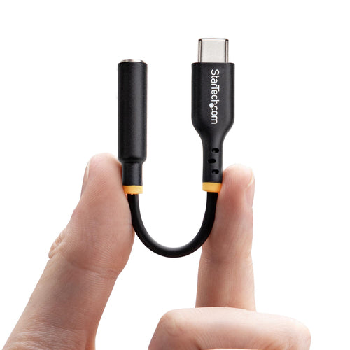 StarTech.com Adaptador de Audio USB-C a 3,5mm TRRS Minijack - Adaptador de Audio USB Tipo C para Auriculares con Micrófo