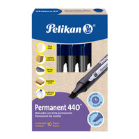 Marcador Pelikan Permanente 440 Color Azul C/10 Pzas