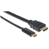 Manhattan Cable adaptador USB-C a HDMI Cable Derecho Derecho 1 m USB Tipo C