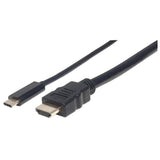 Manhattan Cable adaptador USB-C a HDMI Cable Derecho Derecho 1 m USB Tipo C