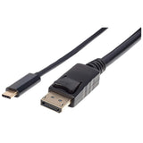 Manhattan Cable adaptador USB-C a DisplayPort Cable Derecho Derecho 2 m USB Tipo C