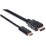 Manhattan Cable adaptador USB-C a HDMI Cable Derecho Derecho 2 m USB Tipo C