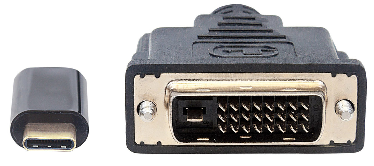 Manhattan 152457 adaptador de cable de vídeo 2 m USB Tipo C DVI Negro