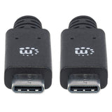 Manhattan Cable USB-C a USB-C, 1 m, macho a macho, 10 Gbps (USB 3.2 Gen 2 / USB 3.1), 5 A (carga súper rápida), negro, garantía de por vida, equivalente a USB31C5C1M Cable USB 3.2 Gen 2 (3.1 Gen 2) USB C USB C Macho