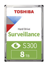 Toshiba S300 Surveillance disco duro interno 8 TB 7200 RPM 256 MB 3.5" Serial ATA III