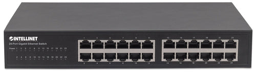 Intellinet Commutateur réseau (switch) Gigabit Ethernet 24 ports, 24 ports RJ45, IEEE 802.3az (Ethernet éco-énergétique), format bureau au rack 19", b