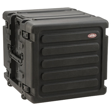 SKB 20" Deep 10U Roto Shockmount Rolling Rack caja para equipo Maletín con ruedas Negro