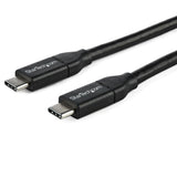 StarTech.com Cable de 1m USB-C a USB-C con capacidad para Entrega de Alimentación de 5A - USB TipoC - Cable de Carga USBC - USB 2.0 Cable USB 2.0 USB C USB C Macho
