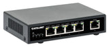 Intellinet Commutateur réseau (switch) Gigabit Ethernet PoE+ 5 ports, 4 ports PoE PSE, compatible IEEE 802.3at/af, budge