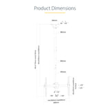 StarTech.com Soporte de Techo para TV - Soporte Universal de Cielo Raso para TV con Mástil Telescópico Largo Ajustable - Soporte VESA para Pantallas de 32" a 75" - Giro e Inclinación Monitor