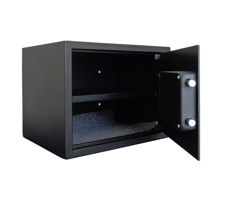 XE Seguridad CFD-30 caja fuerte Caja fuerte portátil Negro, Cerradura con combinación, Llave, Piso/pared