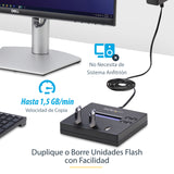 StarTech.com Clonador Autónomo 1:2 para Memorias USB - Copiador de Unidades de Memoria USB - Copia Sector por Sector de 