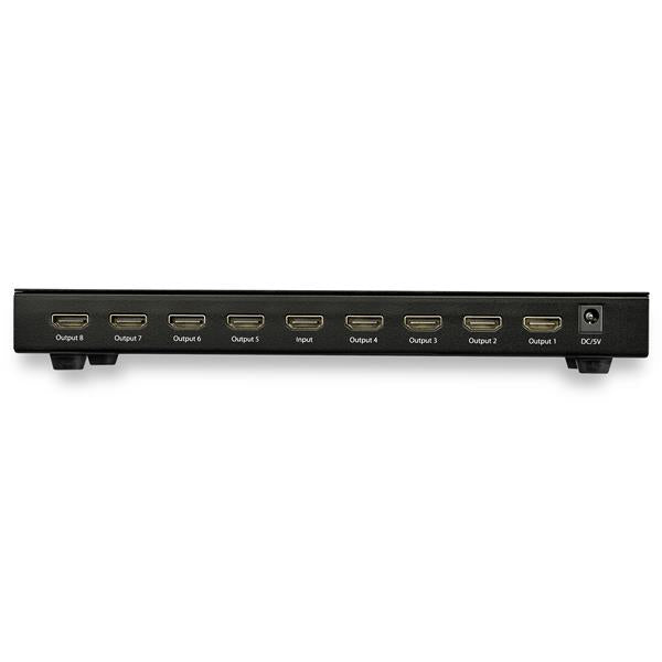 StarTech.com Divisor Splitter HDMI de 8 Puertos - 4K 60Hz con Audio 7.1 divisores de vídeo HDMI 8x HDMI 2.0 8