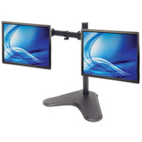 Manhattan Soporte doble de sobremesa para TV/monitores (Articulado), para pantallas de 10" a 27", montaje traseros tipo base, Compatibilidad VESA: 75×
