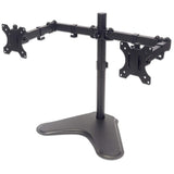 Manhattan Soporte doble de sobremesa para TV/monitores (Articulado), para pantallas de 10" a 27", montaje traseros tipo base, Compatibilidad VESA: 75×
