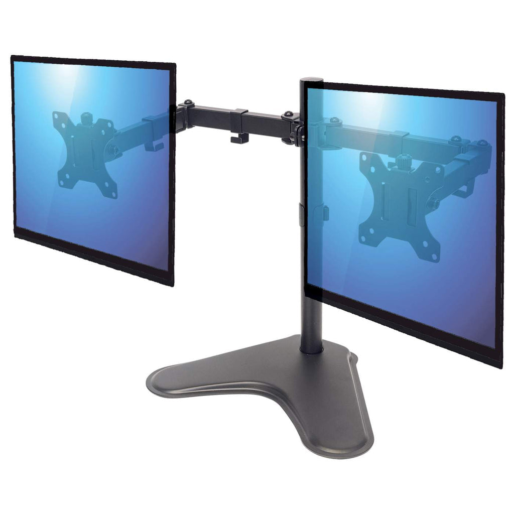 Manhattan Soporte doble de sobremesa para TV/monitores (Articulado), para pantallas de 10" a 27", montaje traseros tipo 