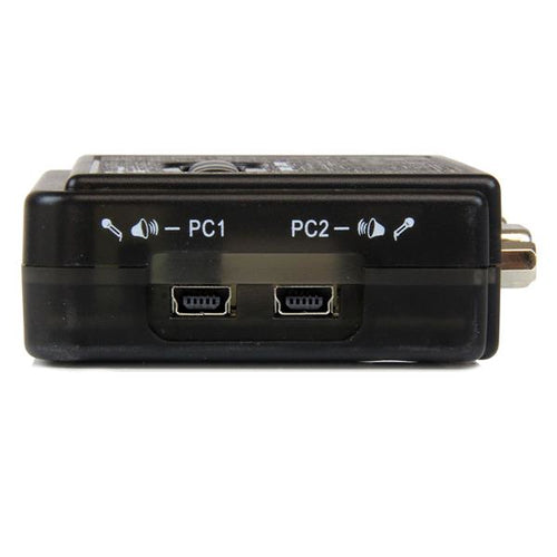 StarTech.com Juego de Conmutador KVM de 2 puertos con todo incluido - USB - Audio y Vídeo VGA Interruptores KVM 2 USB 2K