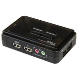 StarTech.com Juego de Conmutador KVM de 2 puertos con todo incluido - USB - Audio y Vídeo VGA Interruptores KVM 2 USB 2K