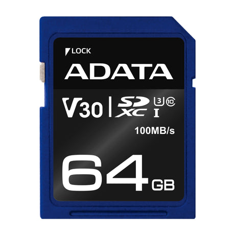 ADATA ASDX64GUI3V30S-R Memoria Flash 64 GB SDXC 100 MB/s 60 MB/s