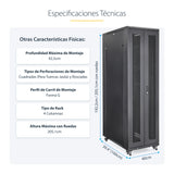 StarTech.com Rack Armario de Equipos de 4 Columnas 42U - Profundidad de 36in - Rack Armario de 19 Pulgadas con Ruedas -