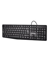 TechZone Alámbrico teclado Universal USB QWERTY Negro, Tamaño completo (100%)