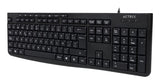Acteck Inspire Prime TA222 teclado Hogar / Oficina USB QWERTY Español Negro, Tamaño completo (100%), Alámbrico, Interrup