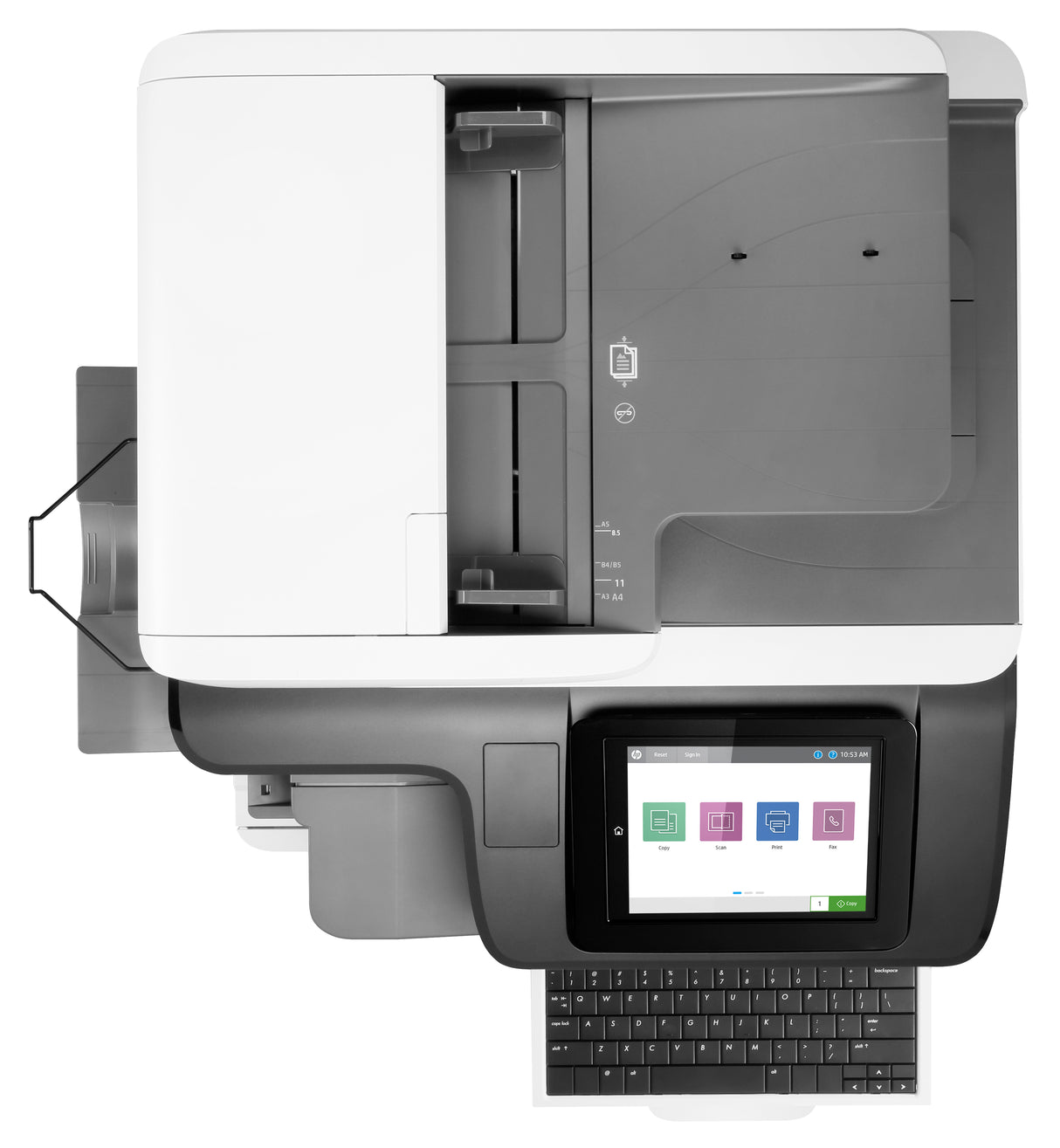 HP Color LaserJet Enterprise Flow LaserJet Enterprise Flow M776zs Inalámbrico Multifunction Color Impresora, Fotocopiadora, escáner; Dúplex Impresora Multifunción Laser WiFi Negro, Blanco