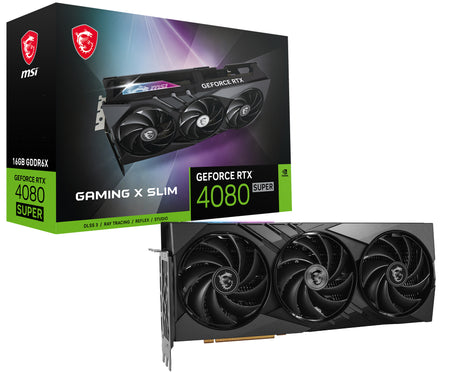 MSI GeForce RTX 4080 SUPER 16G GAMING X SLIM tarjetas gráficas Si 10240 NVIDIA GeForce RTX 4080 SUPER