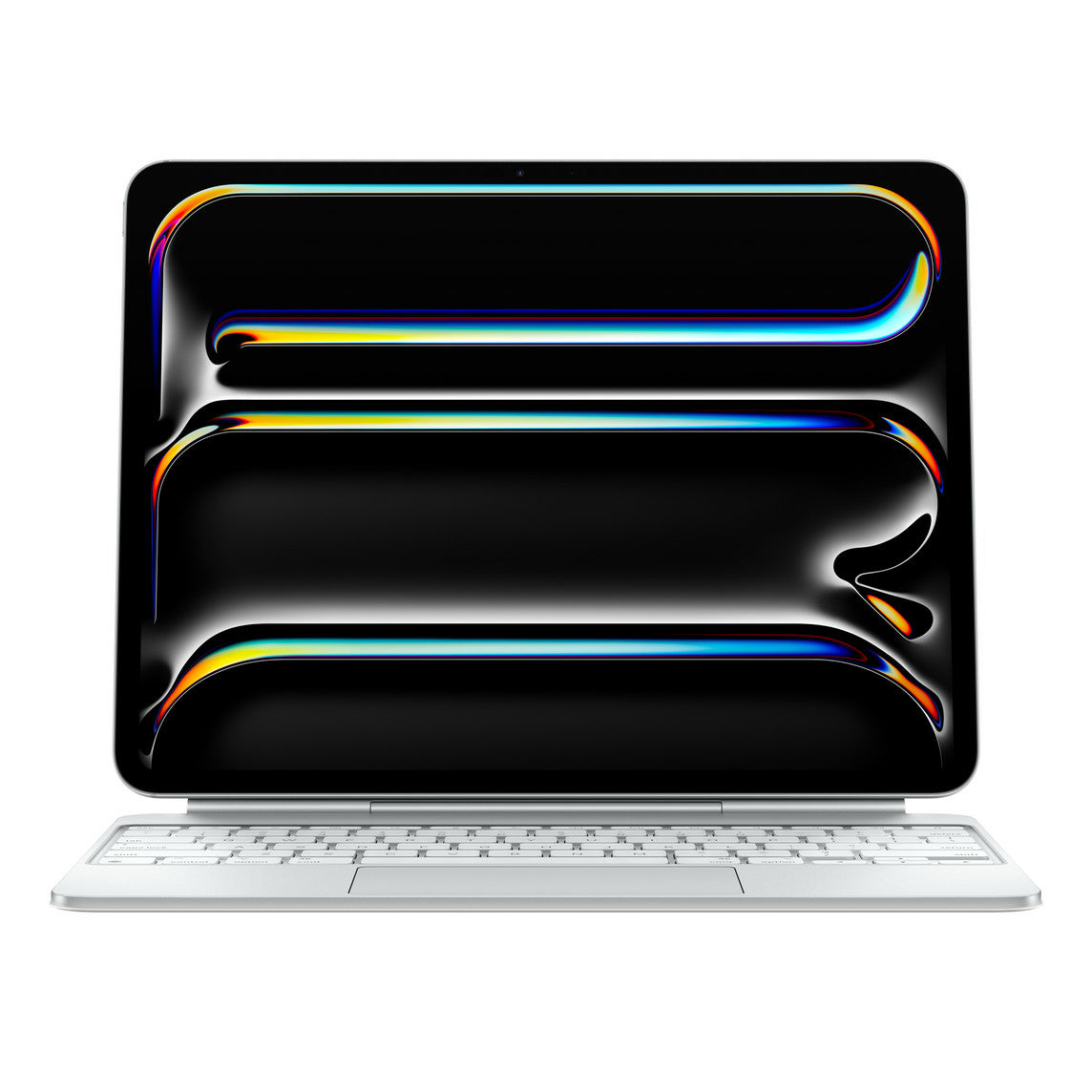 Apple Magic Keyboard QWERTY Italiano Blanco, Trackpad, Interruptor de llave de tijera