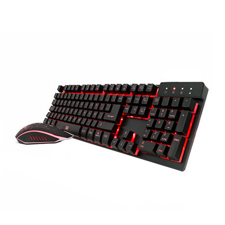 Vorago KM-500 teclado Ratón incluido Universal USB Español Negro, Tamaño completo (100%), Alámbrico, Interruptor mecánic