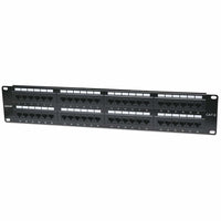 560283 - Intellinet Panneau de brassage Cat6, UTP, 48 ports, 2U, noir paneles de parcheo Ethernet rápido, Gigabit Ethernet 48 RJ-45 Oro