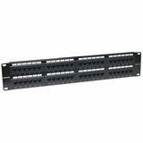 560283 - Intellinet Panneau de brassage Cat6, UTP, 48 ports, 2U, noir paneles de parcheo Ethernet rápido, Gigabit Ethernet 48 RJ-45 Oro