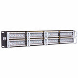 560283 - Intellinet Panneau de brassage Cat6, UTP, 48 ports, 2U, noir paneles de parcheo Ethernet rápido, Gigabit Ethernet 48 RJ-45 Oro