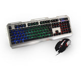 Naceb Technology NA-0911 teclado Ratón incluido Juego USB QWERTY Gris