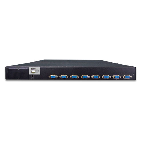 PLANET KVM-210-08M interruptor KVM Montaje en rack Negro
