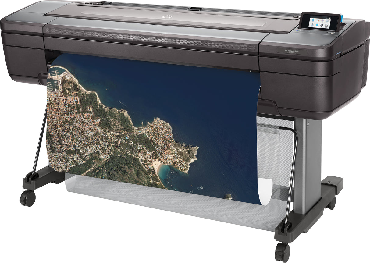 HP Impresora HP DesignJet Z6dr PostScript de 44 pulgadas con cortadora vertical Impresora Inyección de tinta térmica Negro, Plata