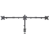 Manhattan Soporte triple de sobremesa para 3 monitores, pantallas 10"–27", montaje traseros con abrazadera, Co
